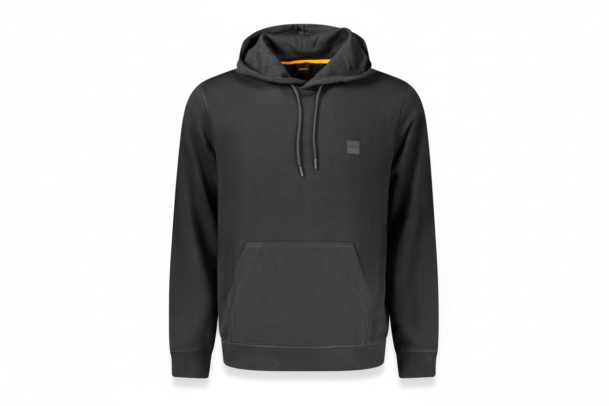 BOSS MEN'S BLACK ZIP-UP SWEATSHIRT