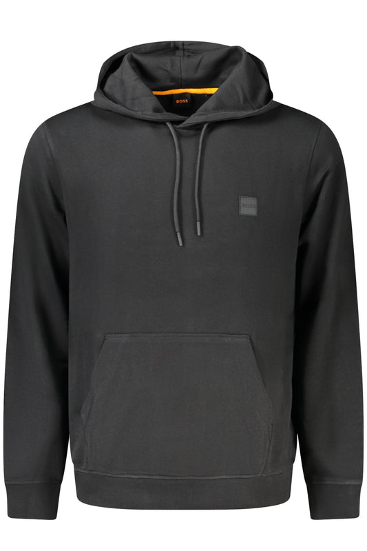 BOSS MEN'S BLACK ZIP-UP SWEATSHIRT