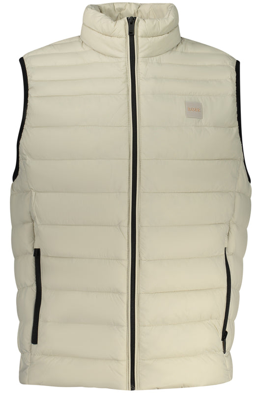 BOSS MEN'S BEIGE SLEEVELESS JACKET