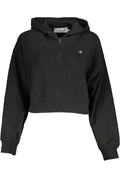 CALVIN KLEIN WOMEN'S BLACK ZIP SWEATSHIRT