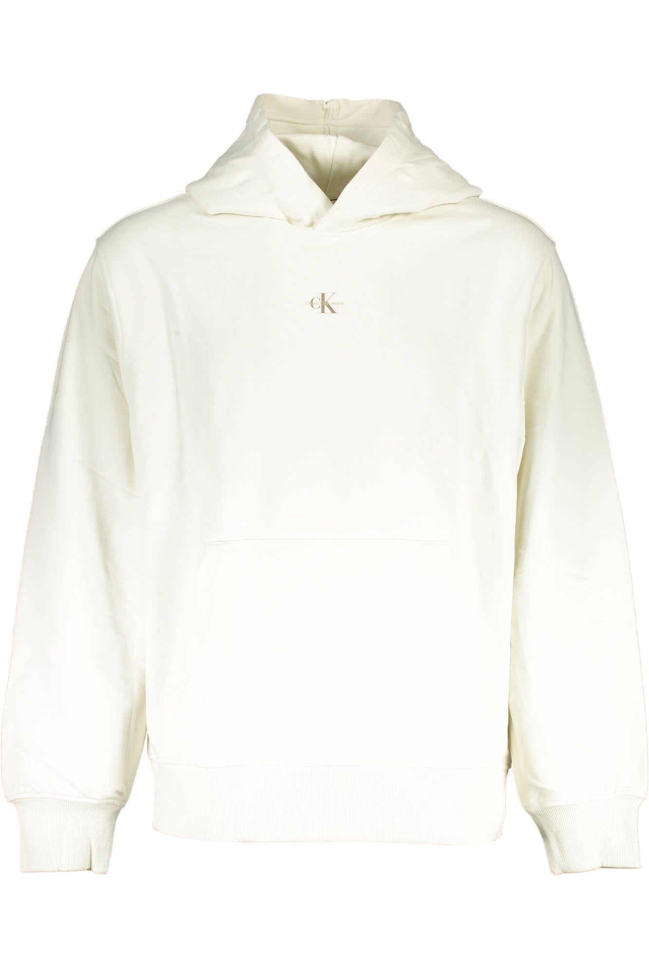 CALVIN KLEIN WHITE MEN'S SWEATSHIRT WITHOUT ZIP