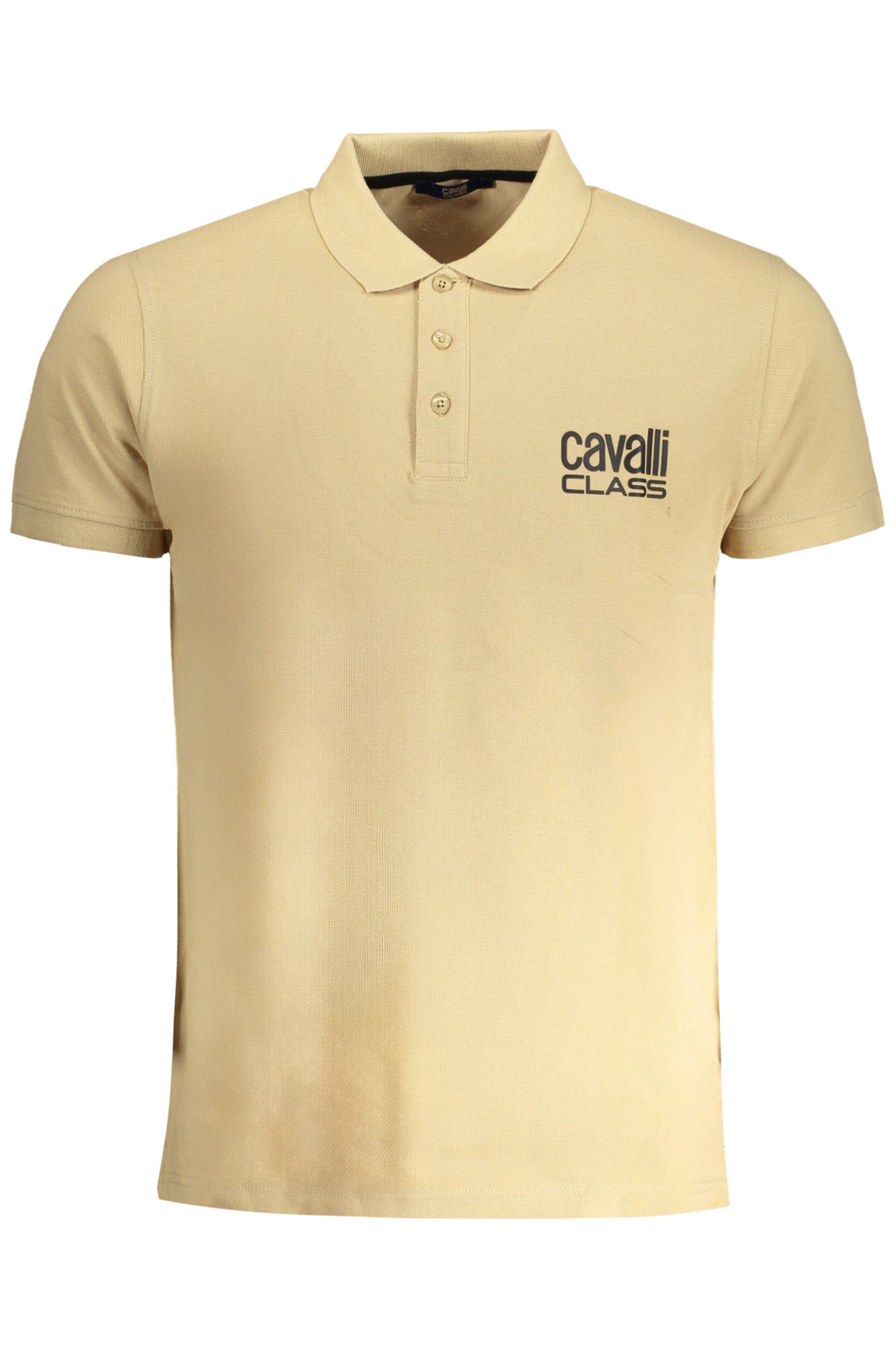 CAVALLI CLASS MEN'S GREEN SHORT SLEEVED POLO SHIRT
