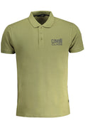 CAVALLI CLASS MEN'S GREEN SHORT SLEEVED POLO SHIRT