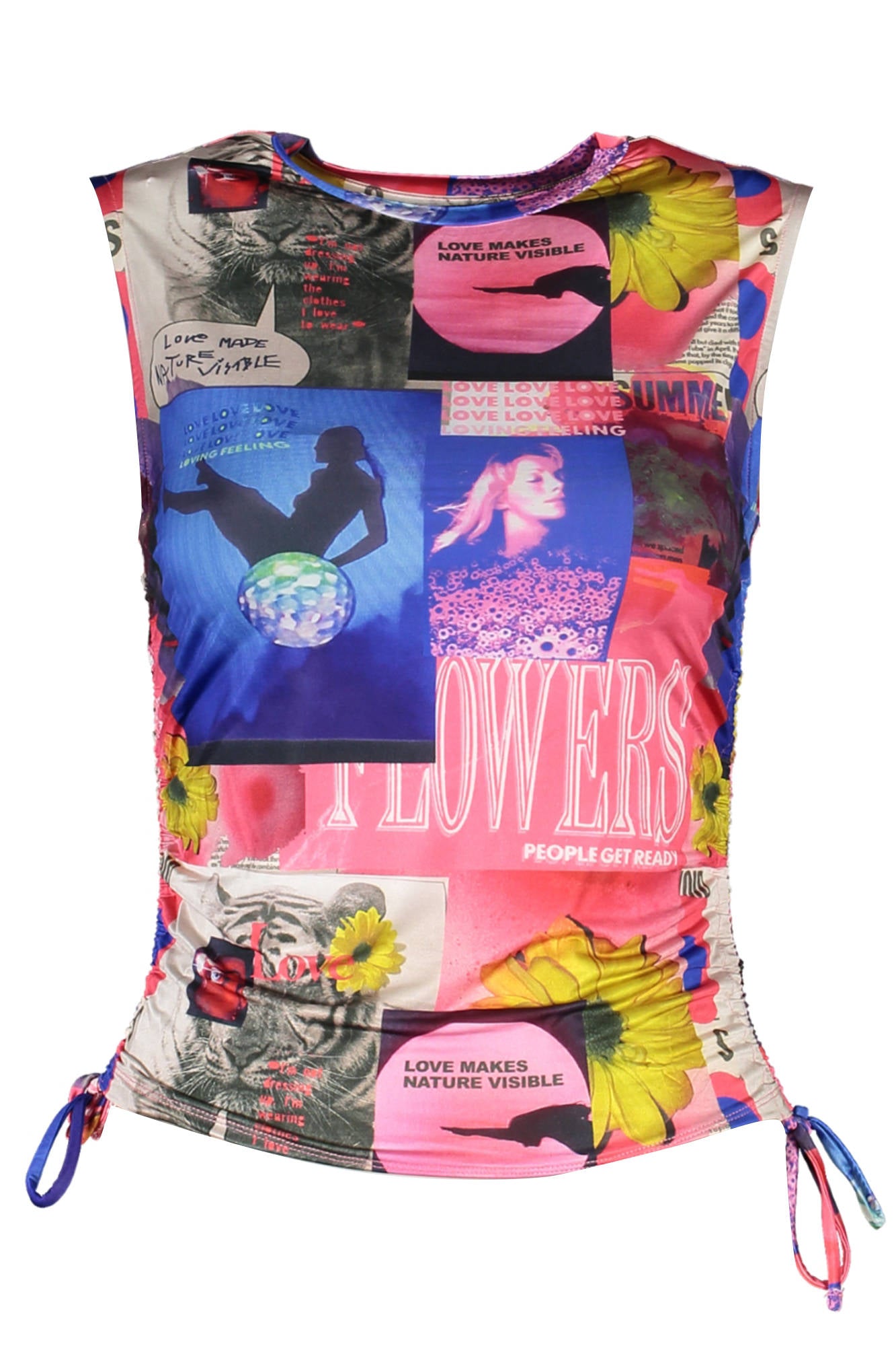 DESIGUAL WOMEN'S BLUE TANK TOP