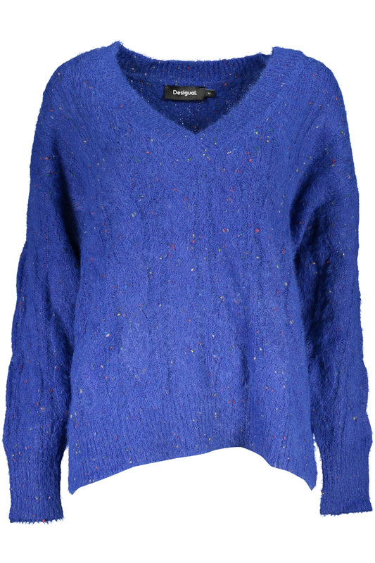DESIGUAL BLUE WOMEN'S SWEATER
