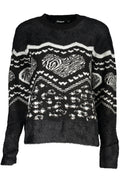 DESIGUAL BLACK WOMEN'S SWEATER