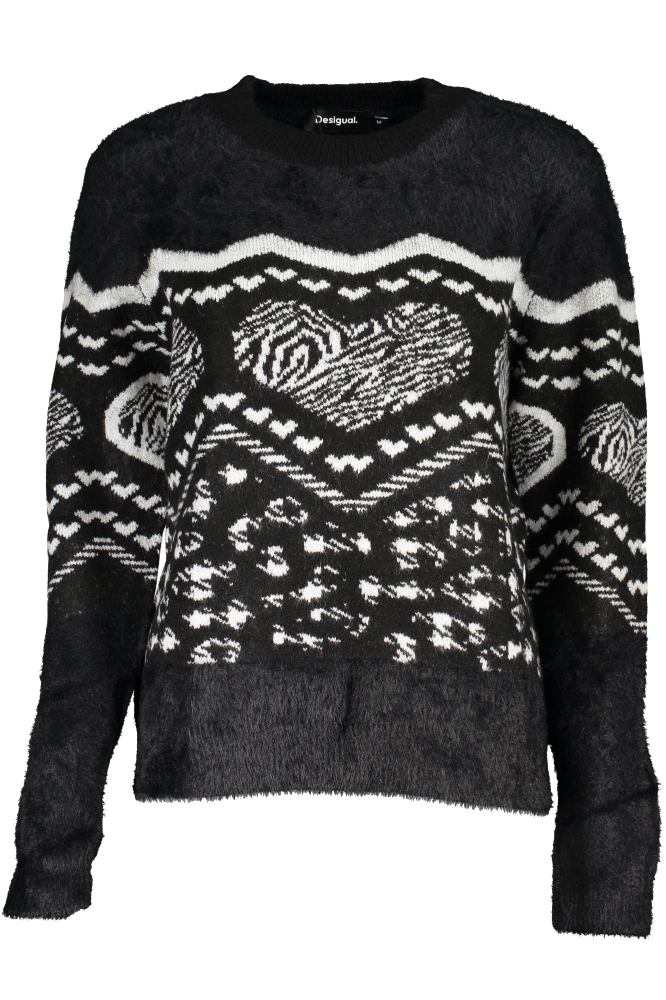 DESIGUAL BLACK WOMEN'S SWEATER