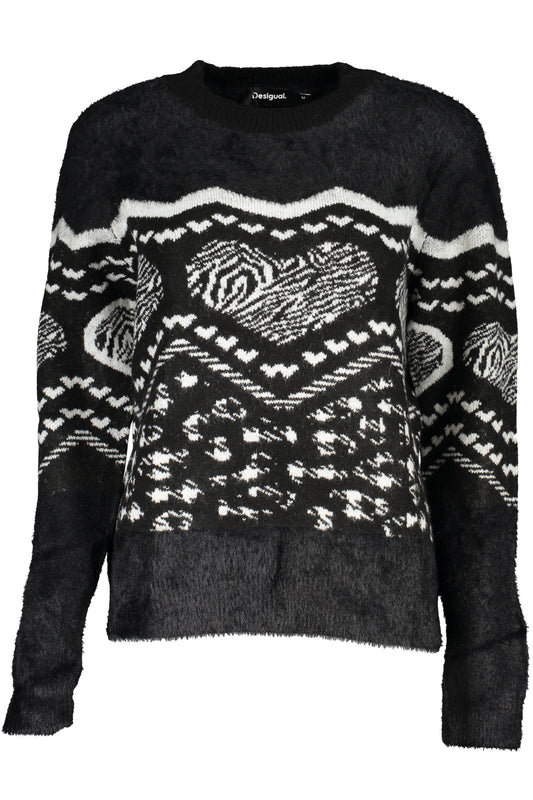 DESIGUAL BLACK WOMEN'S SWEATER