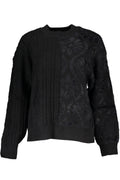 DESIGUAL BLACK WOMEN'S SWEATER