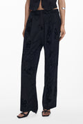 DESIGUAL WOMEN'S BLACK TROUSERS