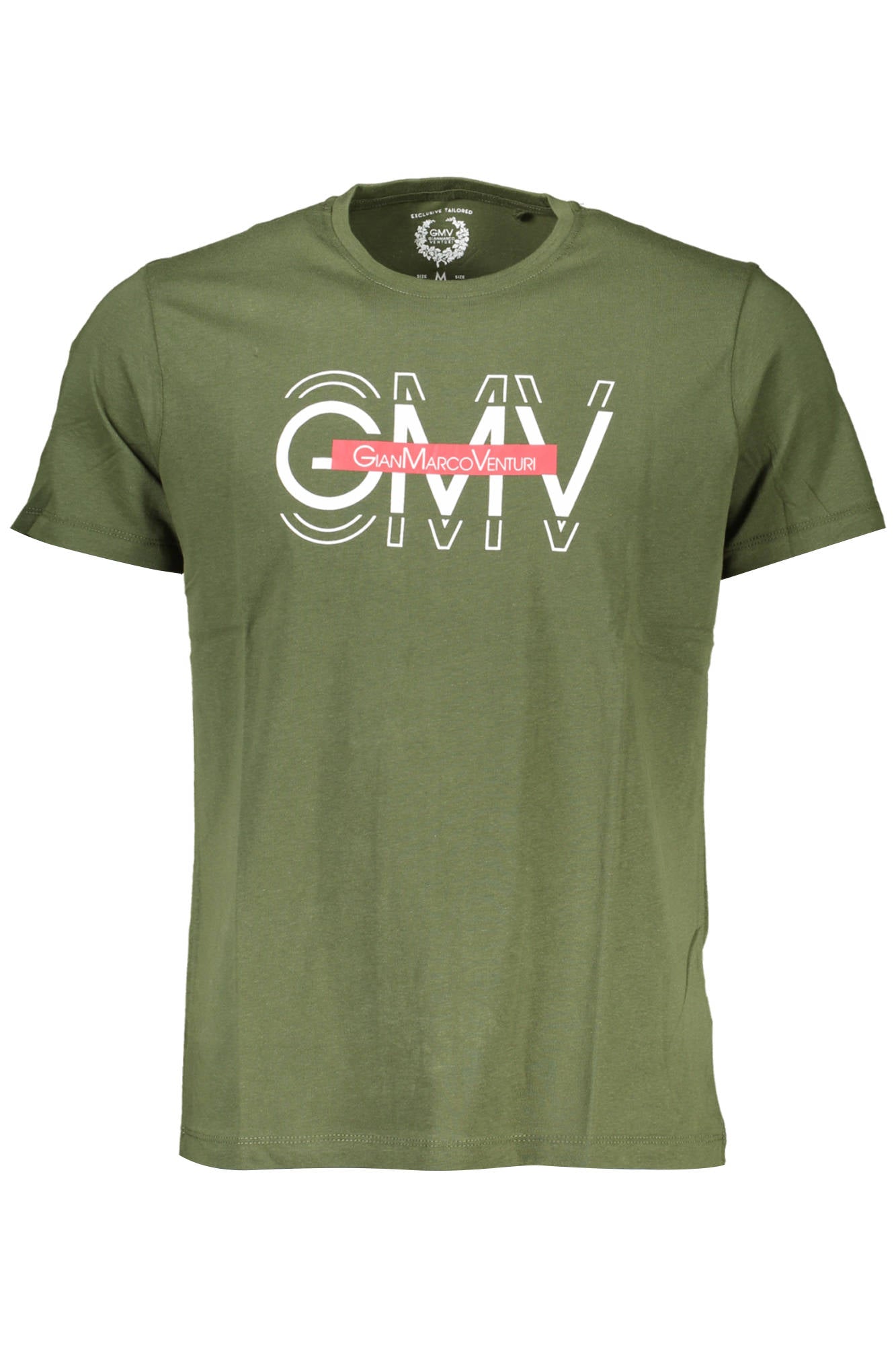 GIAN MARCO VENTURI MEN'S SHORT SLEEVED T-SHIRT GREEN