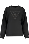 GUESS JEANS WOMEN'S BLACK ZIP-UP SWEATSHIRT