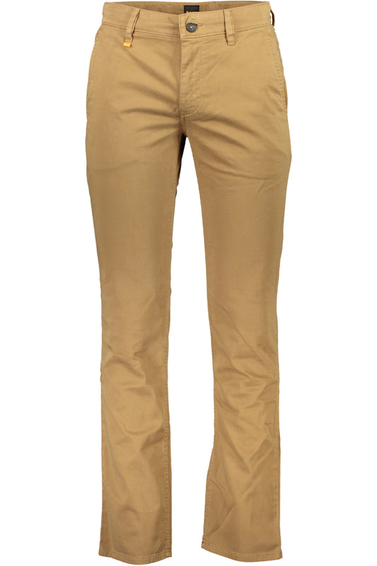 HUGO BOSS MEN'S BEIGE TROUSERS