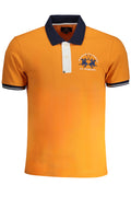 LA MARTINA MEN'S ORANGE SHORT SLEEVED POLO SHIRT