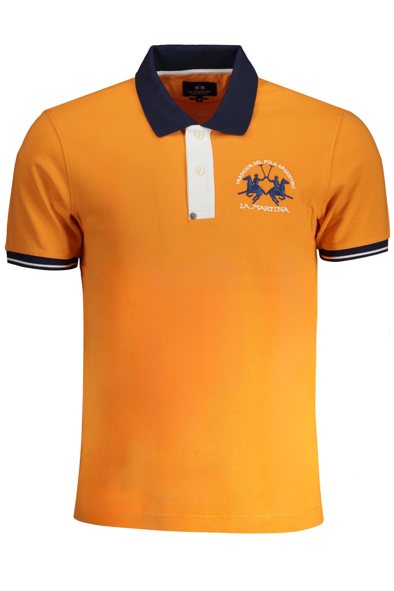 LA MARTINA MEN'S ORANGE SHORT SLEEVED POLO SHIRT