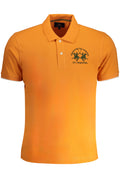 LA MARTINA MEN'S ORANGE SHORT SLEEVED POLO SHIRT