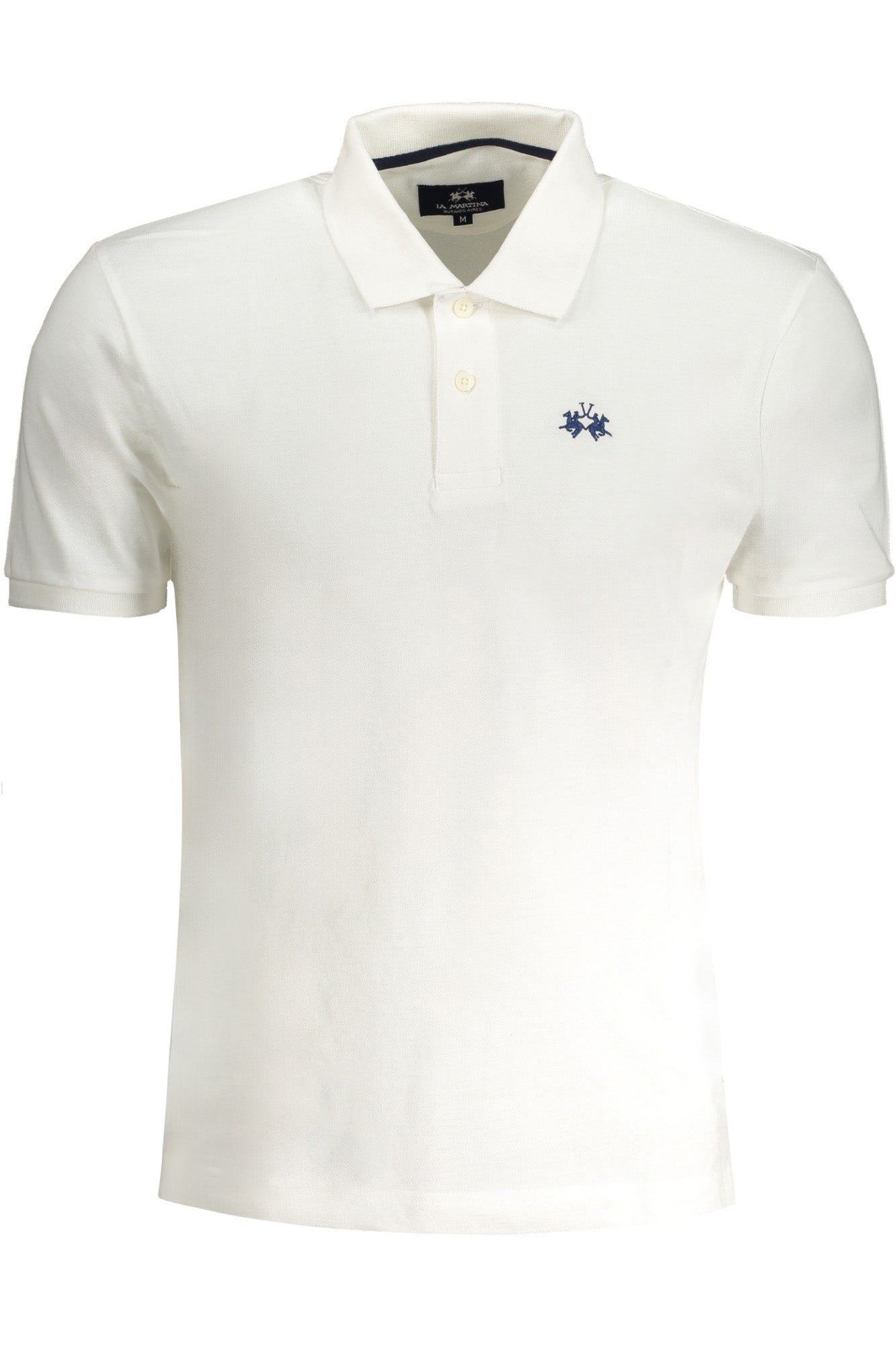LA MARTINA MEN'S WHITE SHORT SLEEVED POLO SHIRT