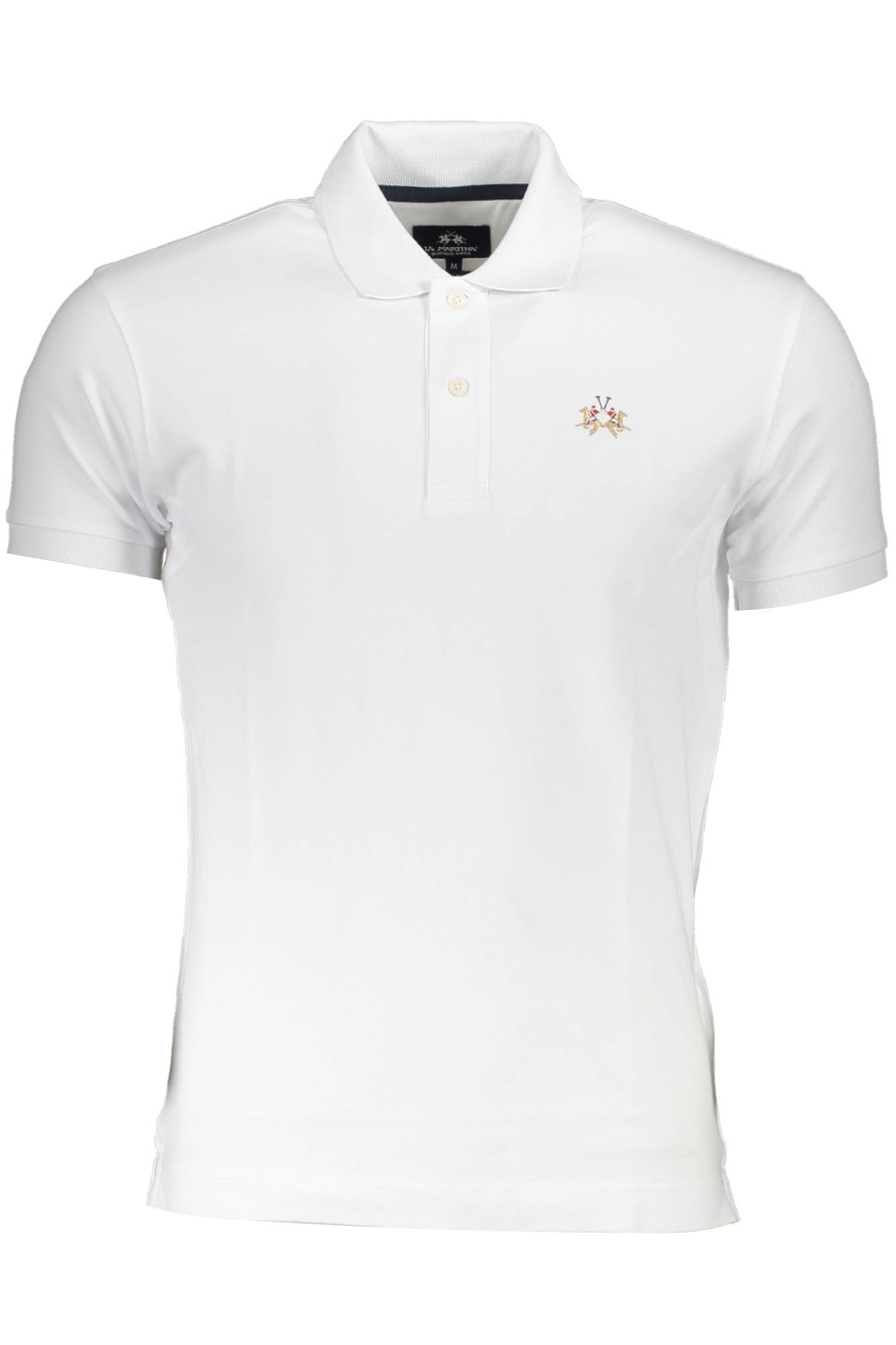 LA MARTINA MEN'S WHITE SHORT SLEEVED POLO SHIRT