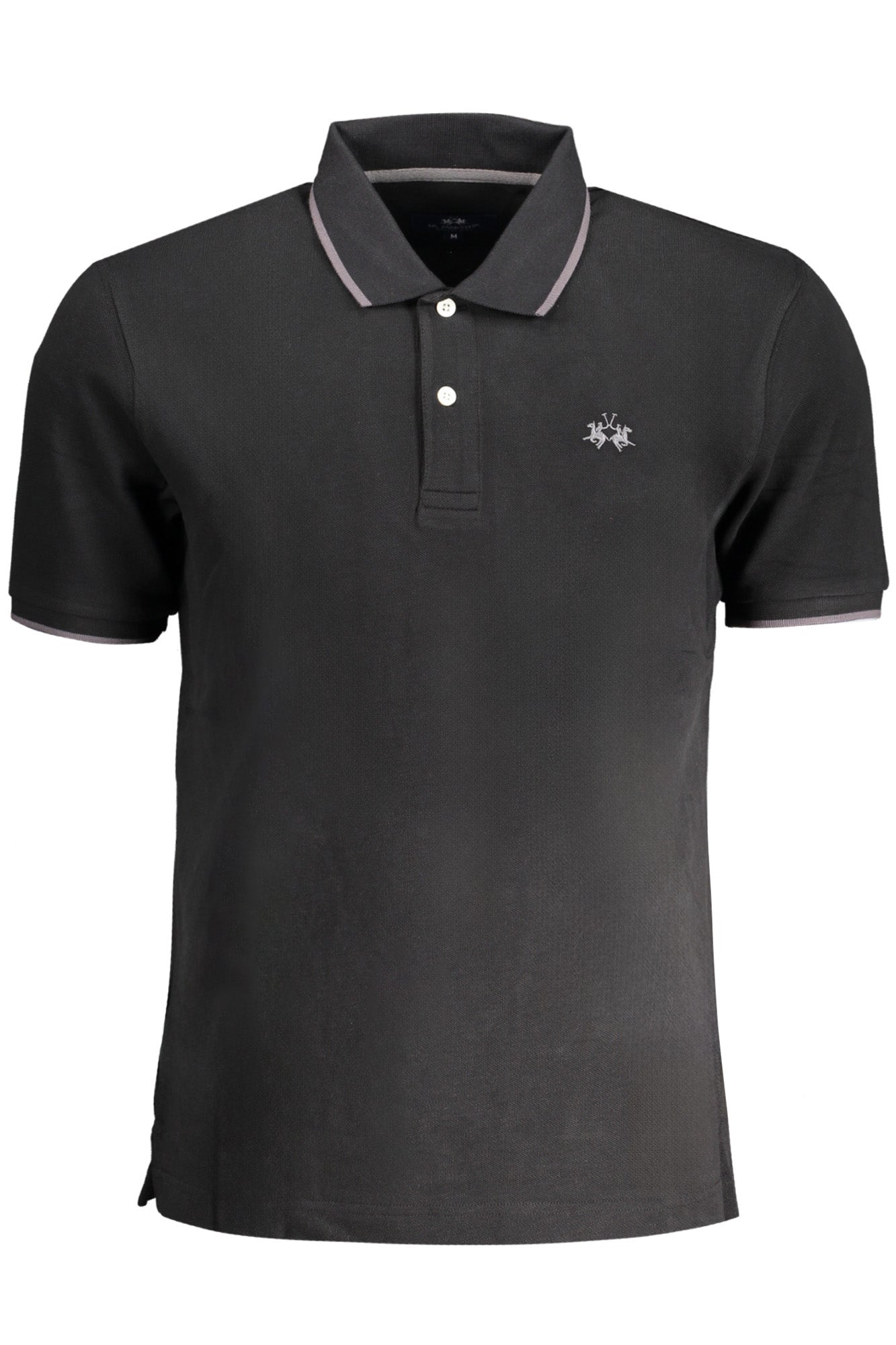 LA MARTINA MEN'S SHORT SLEEVE POLO BLACK