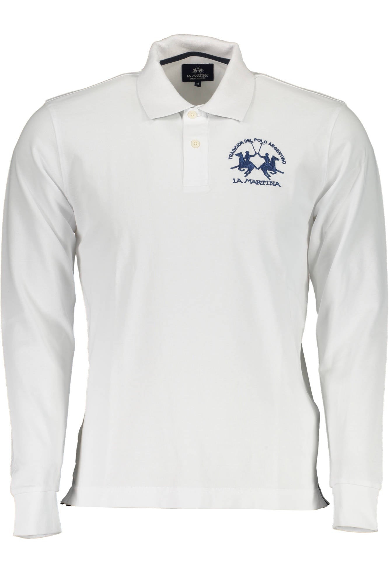 LA MARTINA MEN'S WHITE LONG SLEEVE POLO SHIRT