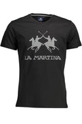 LA MARTINA MEN'S SHORT SLEEVE T-SHIRT BLACK