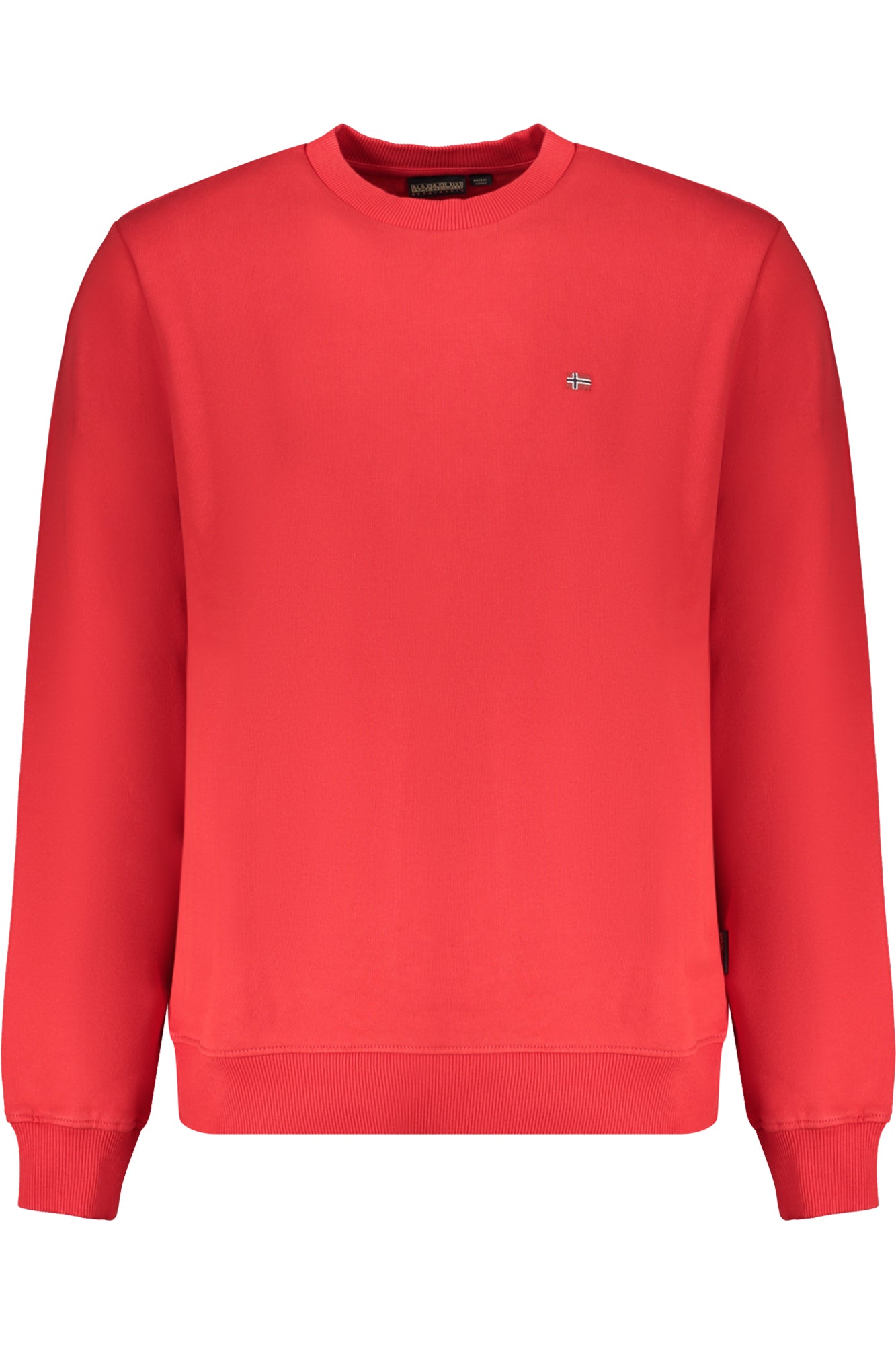 NAPAPIJRI RED MEN'S ZIP-LESS SWEATSHIRT