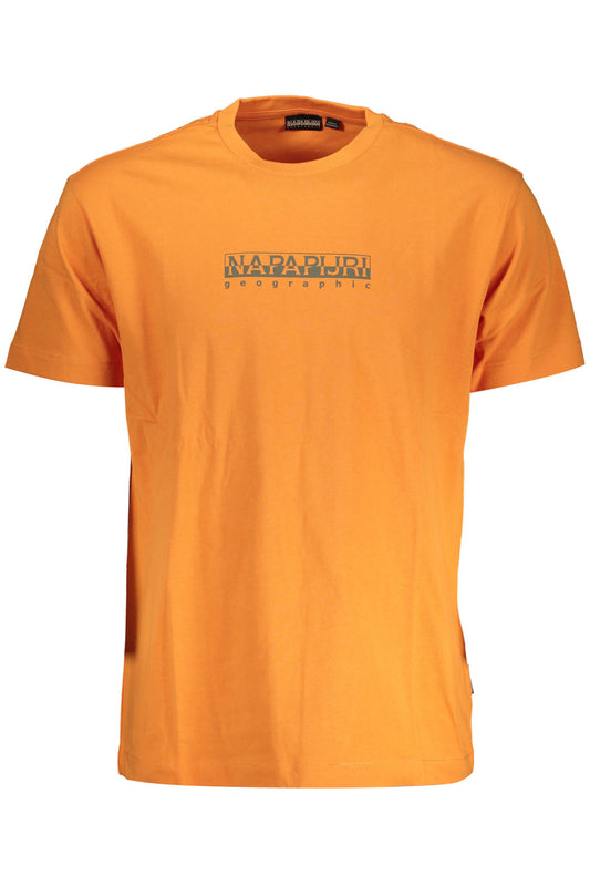 NAPAPIJRI MAN ORANGE SHORT SLEEVE T-SHIRT