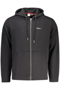 PEPE JEANS MEN'S BLACK ZIP-UP SWEATSHIRT