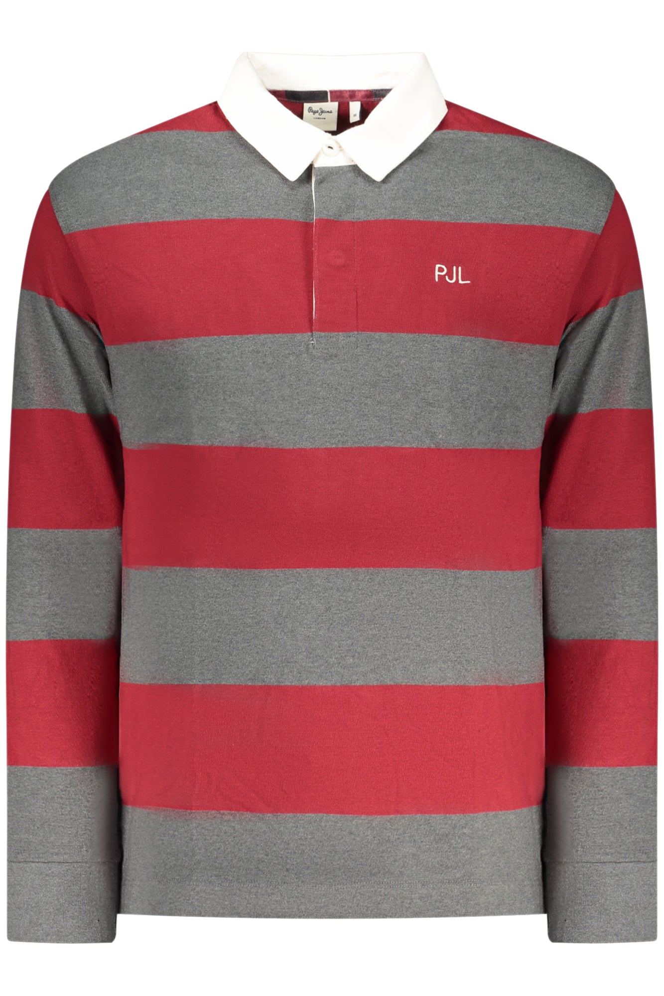 PEPE JEANS MEN'S LONG-SLEEVED POLO SHIRT, RED