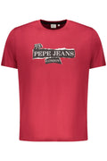 PEPE JEANS MEN'S SHORT-SLEEVED T-SHIRT, RED