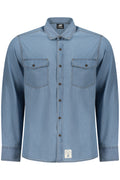 US GRAND MEN'S LONG-SLEEVED SHIRT, BLUE